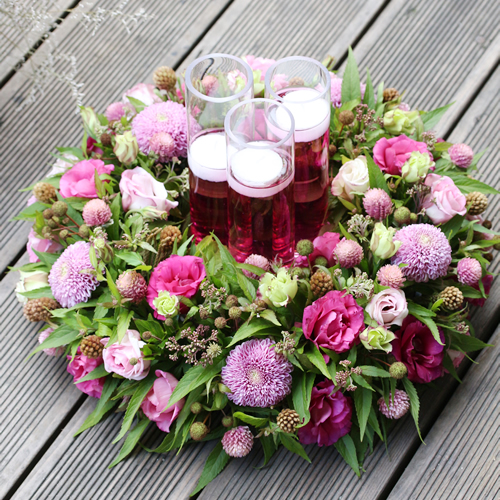 2015년 플로리스트 10월호 잡지 - Candle Table Centerpiece Wreath(캔들 테이블 센터피스 리스)